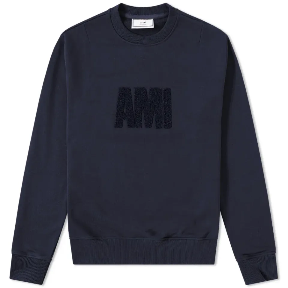 AMI Collegiate Patched Tonal Logo Sweat