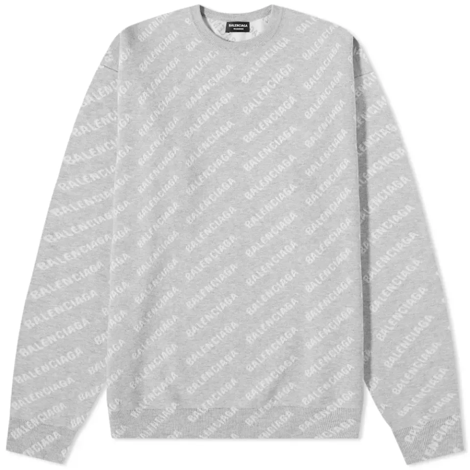 All-Over Logo Crew Knit