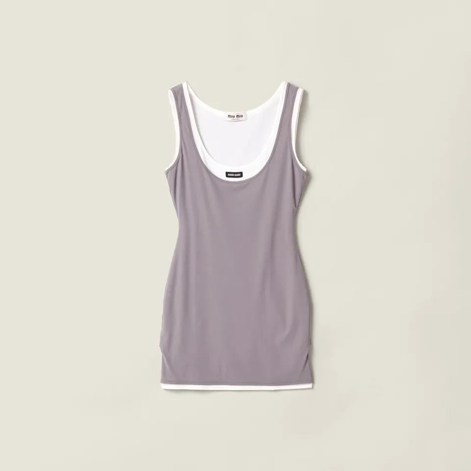 Stretch jersey mini-dress