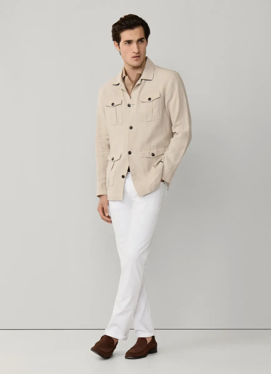 Classic Fit White Denim