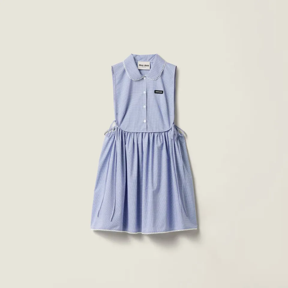 Gingham check mini-dress