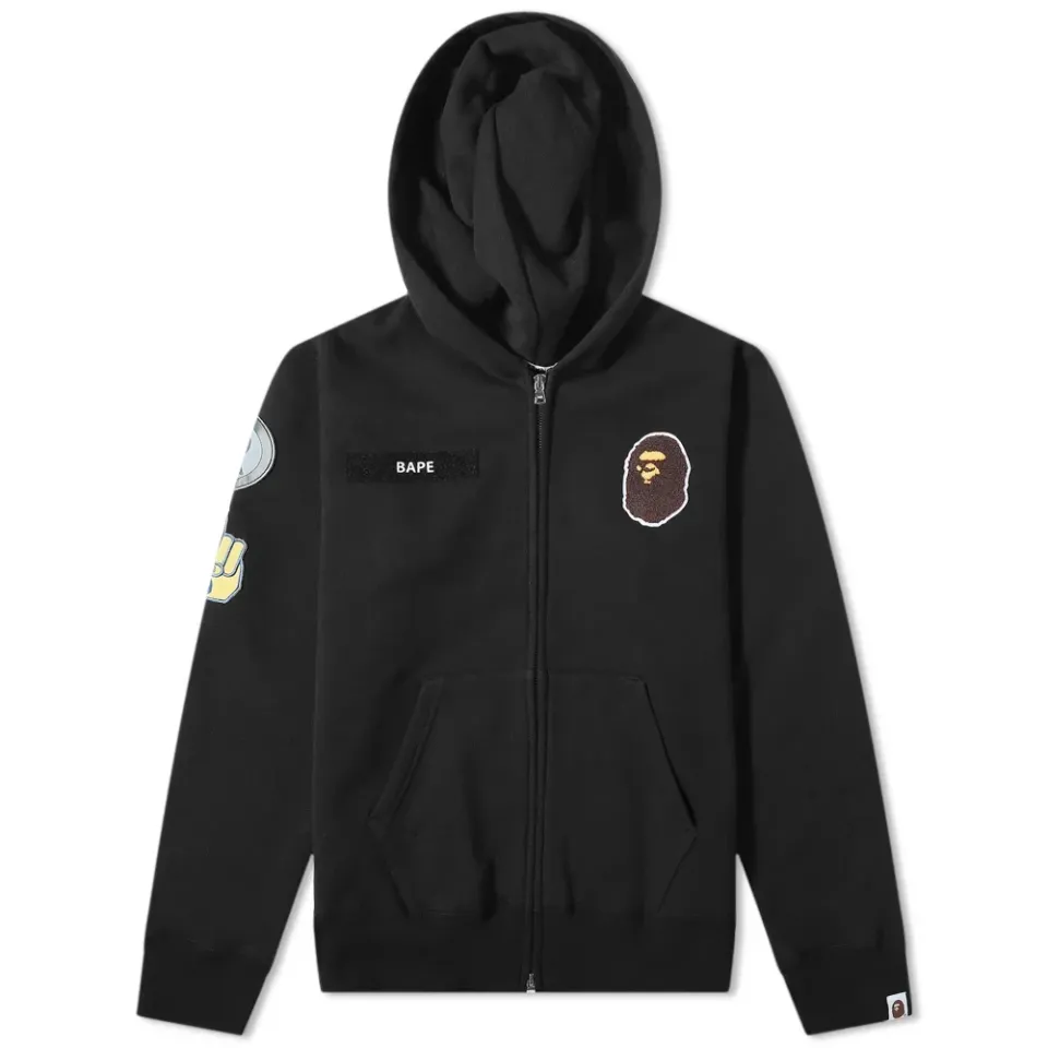 Military Patch Heavy Weight Zip Hoody