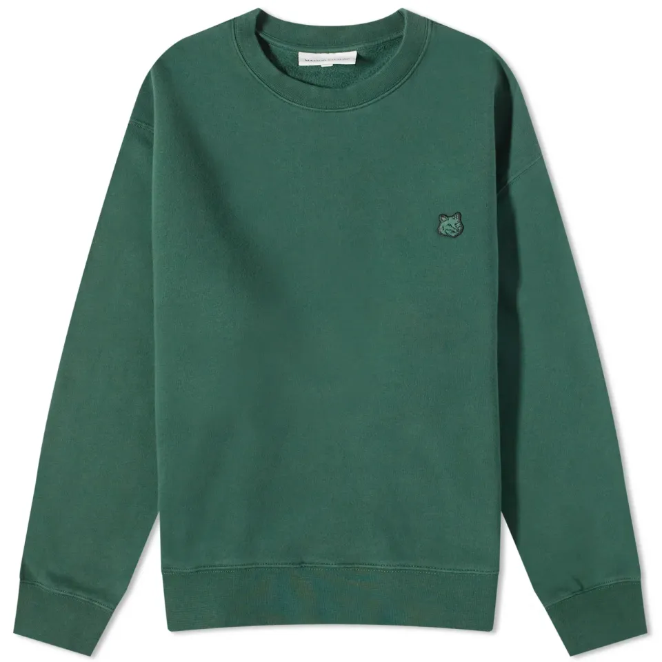 Tonal Fox Head Patch Comfort Crew Sweat