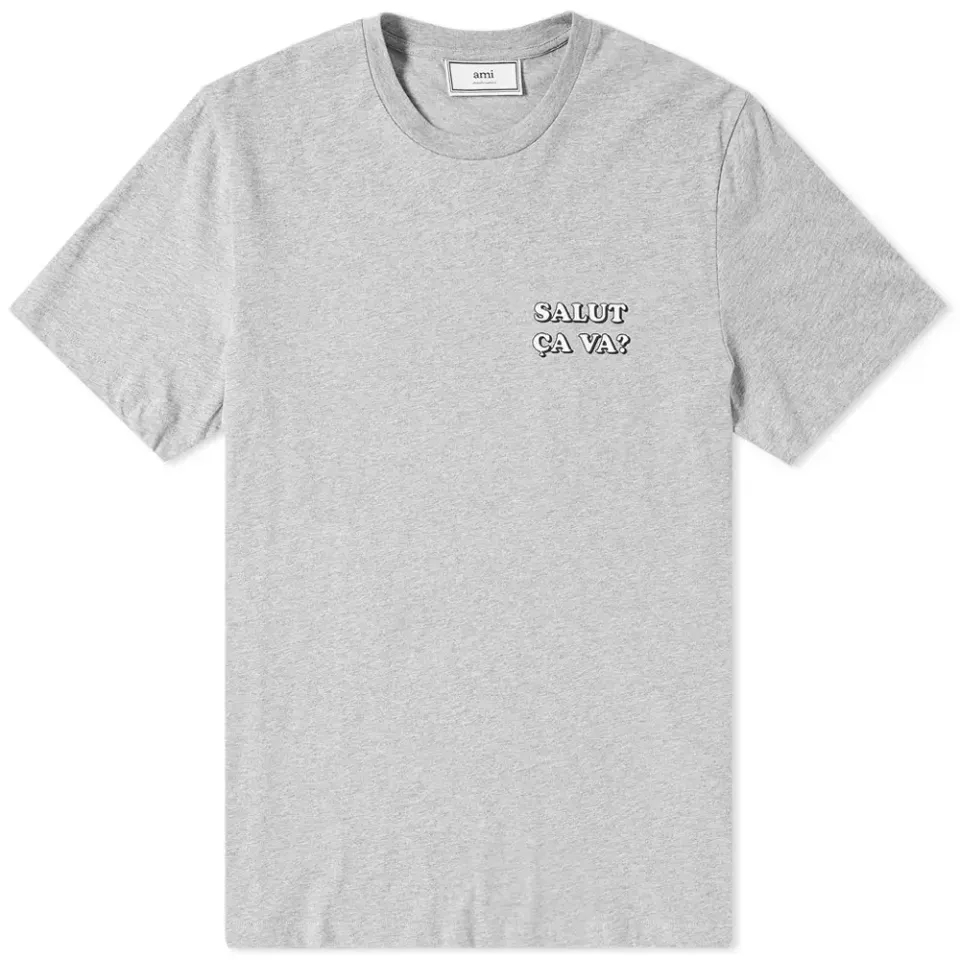 AMI Salut Ca Va Print Tee