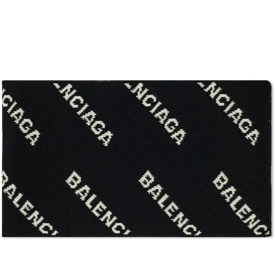 All Over Logo Knit Scarf