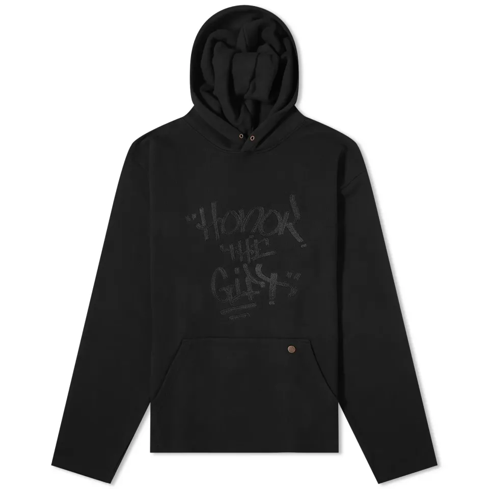 Script Embroidered Hoodie