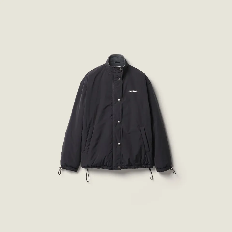 Pongé and fleece jacket