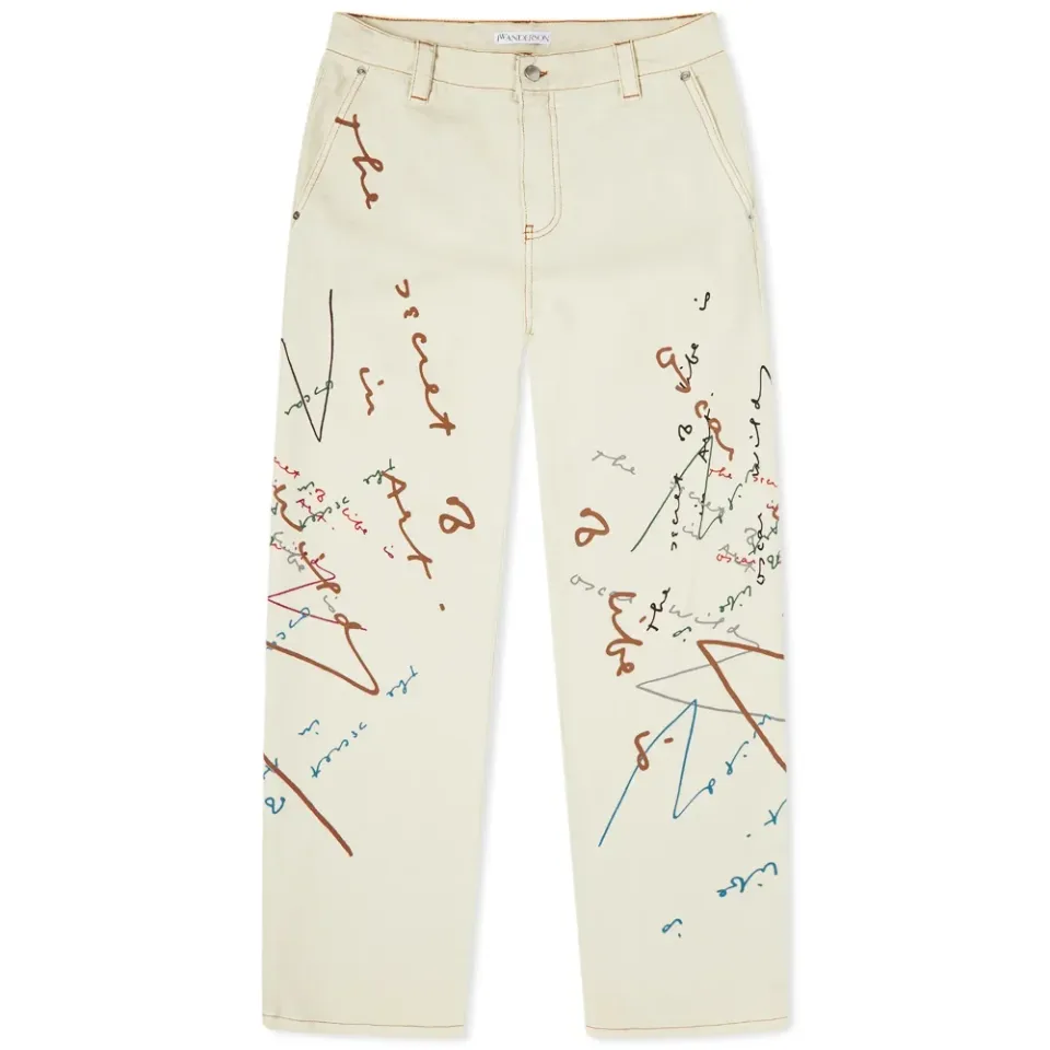 Oscar Wilde Straight Leg Printed Jeans