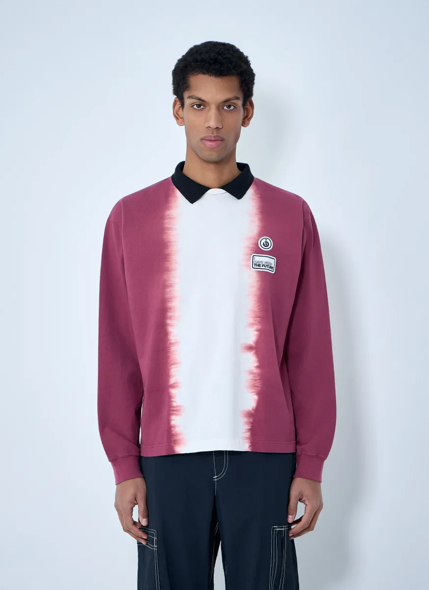 Contrast Collar Long Sleeve Shirt