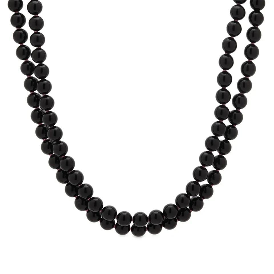 Black Onyx Beaded Necklace