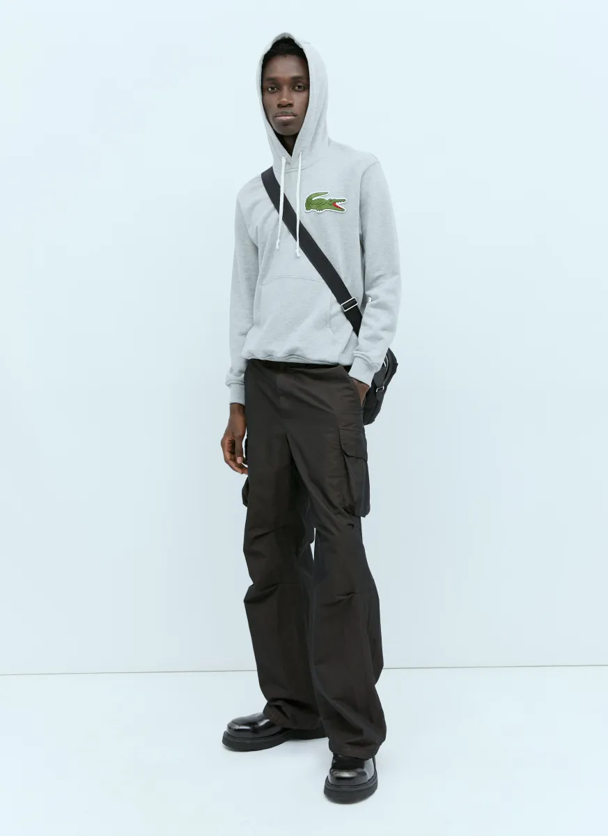 x Lacoste Logo Patch Hooded Sweatshirt