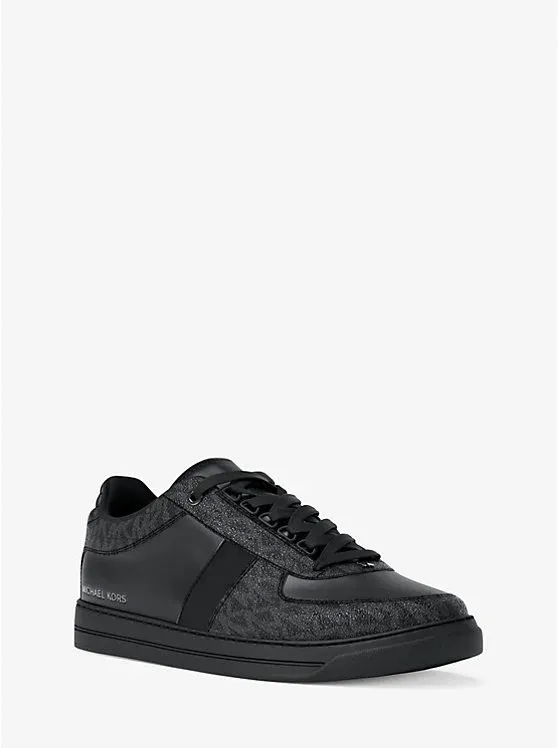 Brady Signature Logo and Leather Sneaker