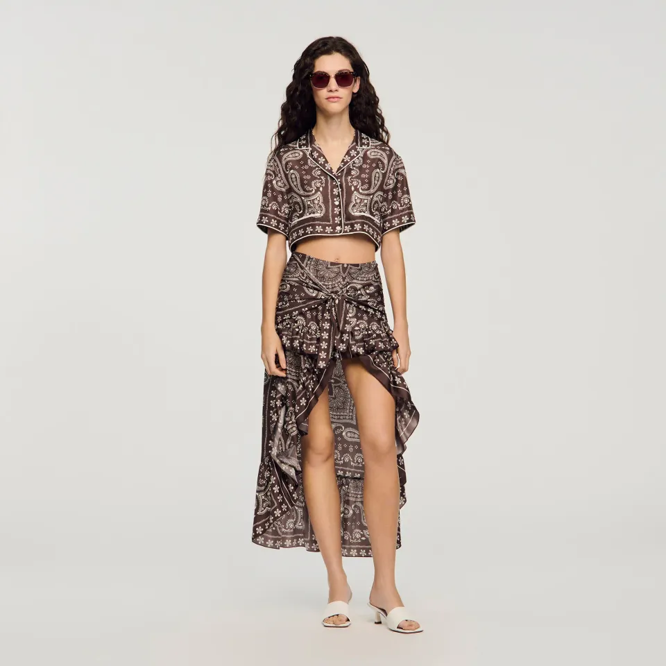 Bandana print short skirt