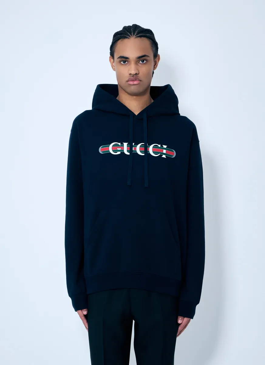 Logo Printed Hooded Sweatshirt