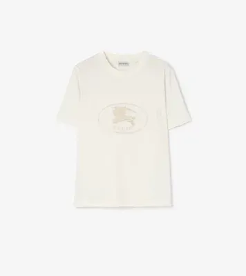 Knight Stamp Cotton T-shirt in Chalk white