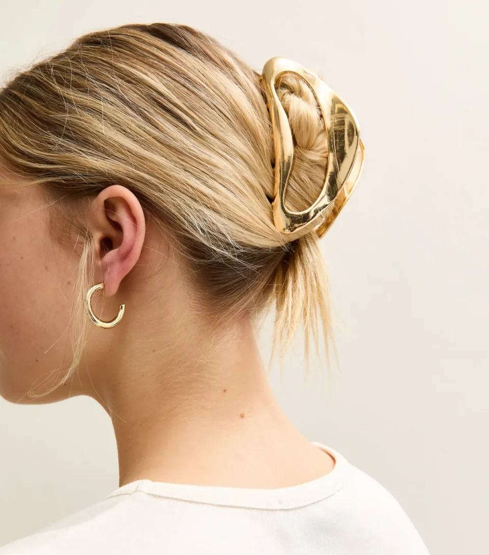 Gold Tone Metal Hair Clip