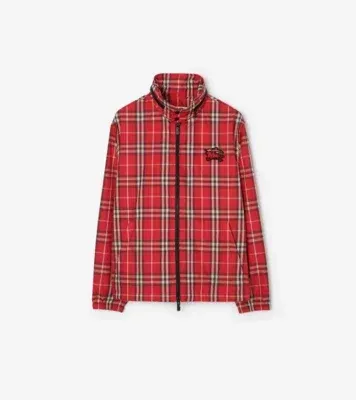 Knight Check Jacket in Crayon red