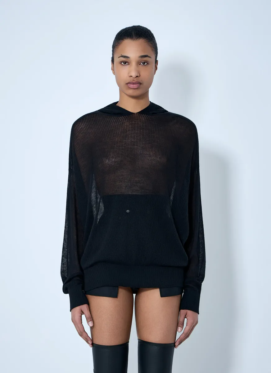 Mesh Knit Hoodie
