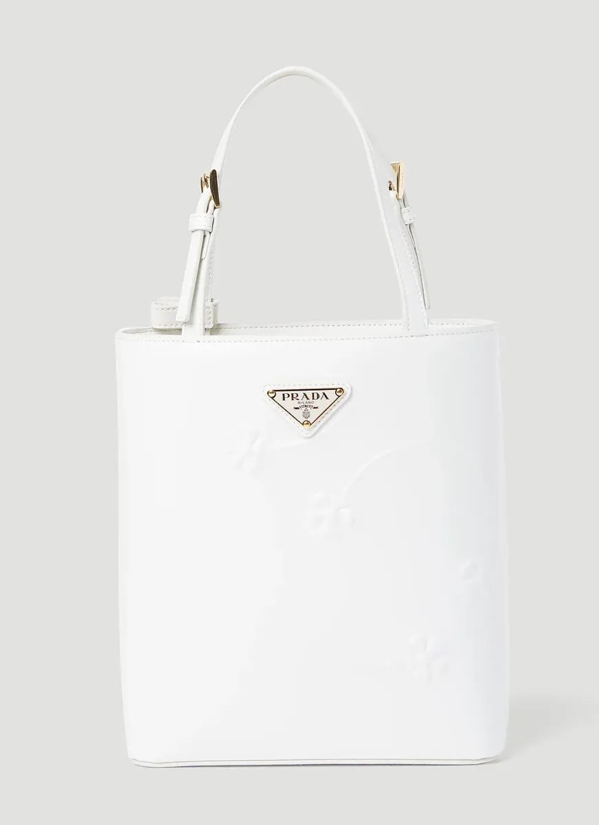 Flower Embossed Mini Tote Bag