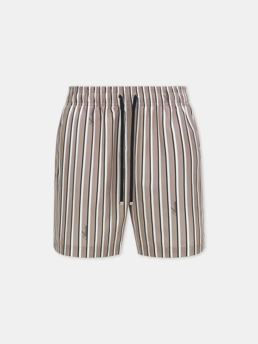 STRIPED SWIM TRUNK - Mocha