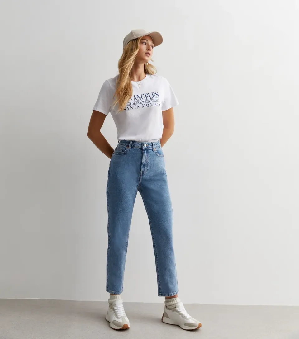 Women's Blue Ankle Grazing Hannah Straight Leg Jeans