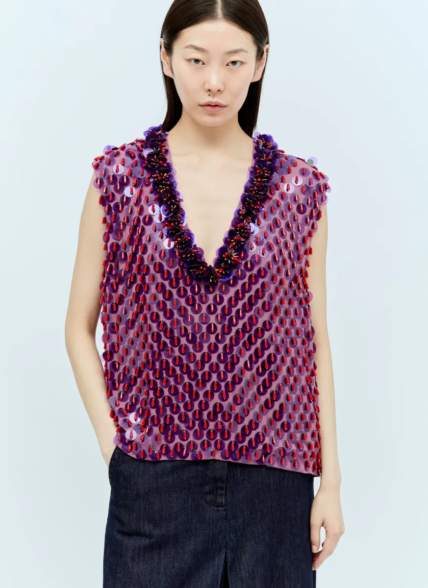Sequin-Embellished Top