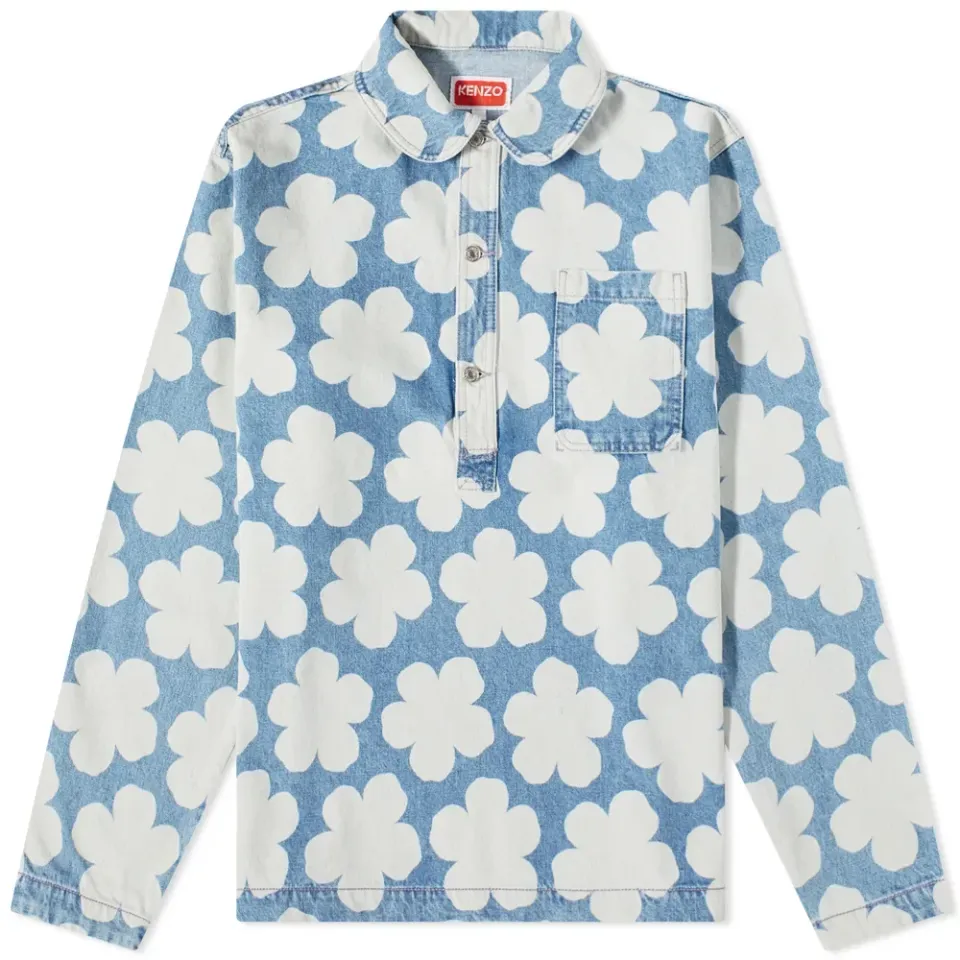 Floral Repeat Denim Overshirt