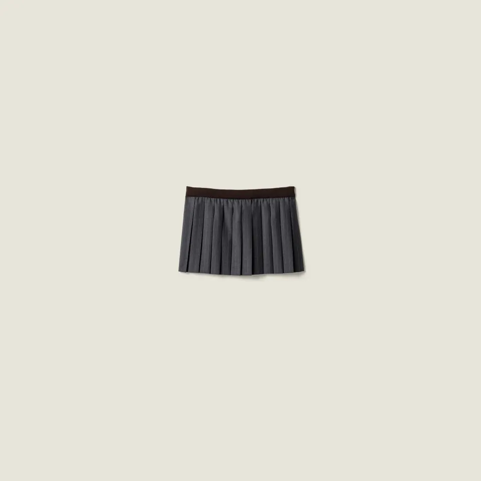 Pleated Pinstripe miniskirt