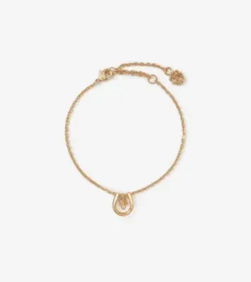 Horseshoe Bracelet in Gold/clear