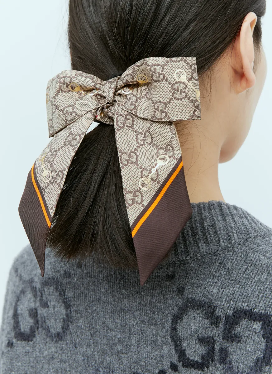 Set of Two Silk GG Scrunchies