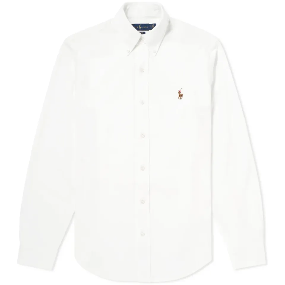 Slim Fit Button Down Pique Shirt