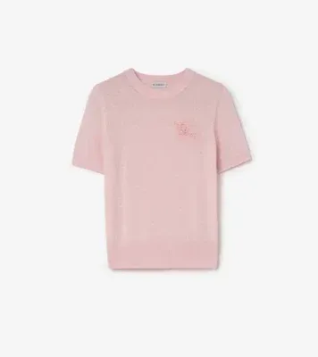 Knight Wool Cotton Top in Mallow pink - Women, Lace
