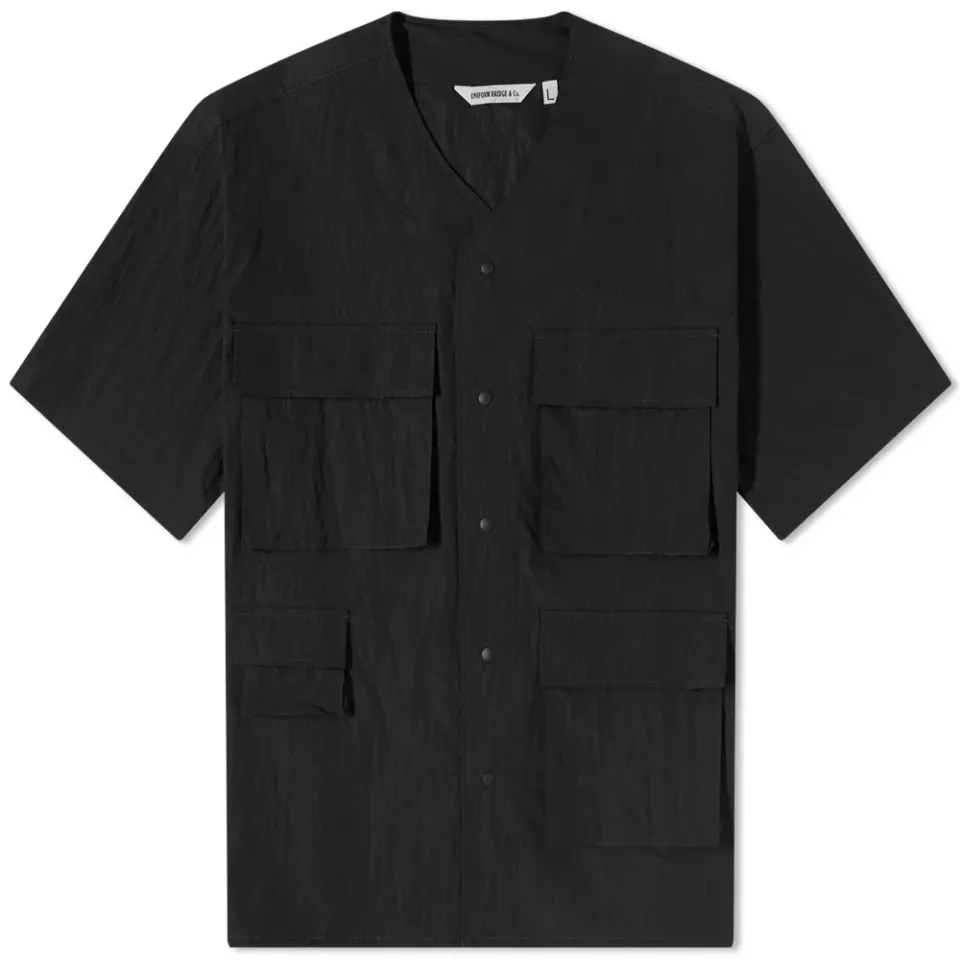 Collarless Utility Shirt