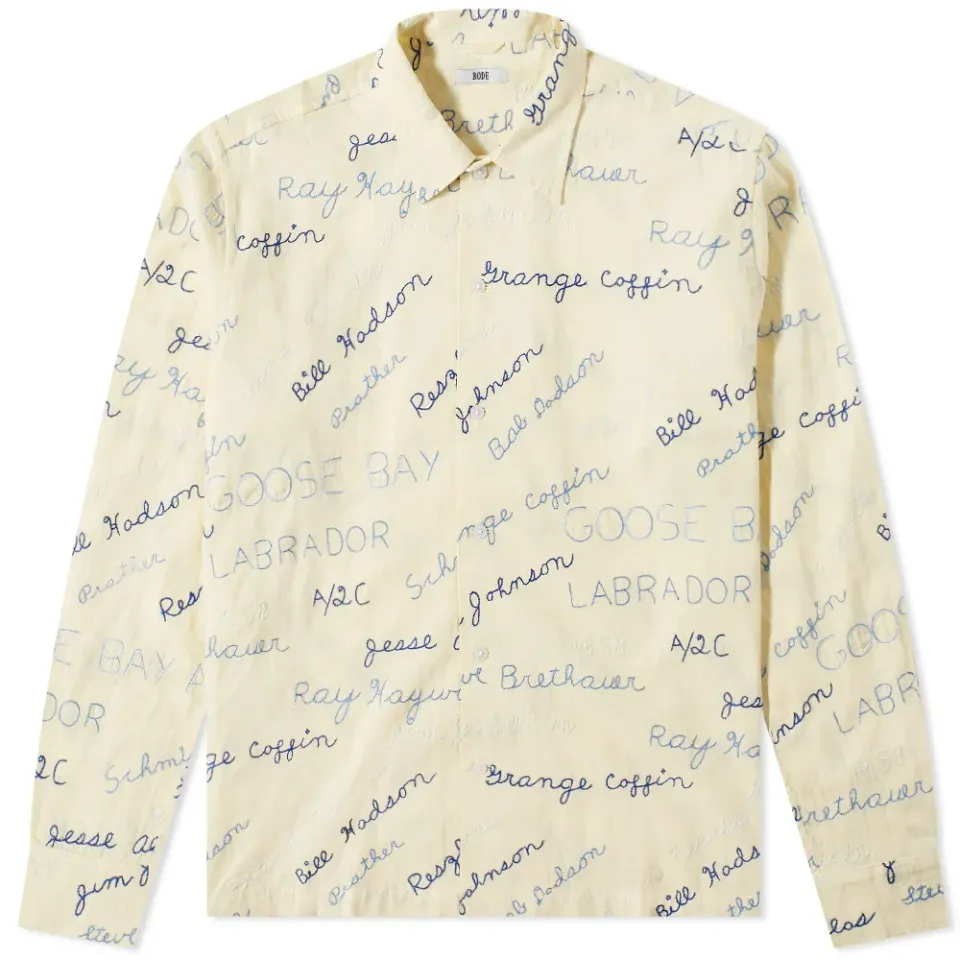 Name Tag Embroidered Vacation Shirt