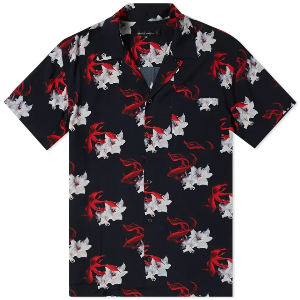 Black By Vanquish Short Sleeve Fish Vacation Shirt