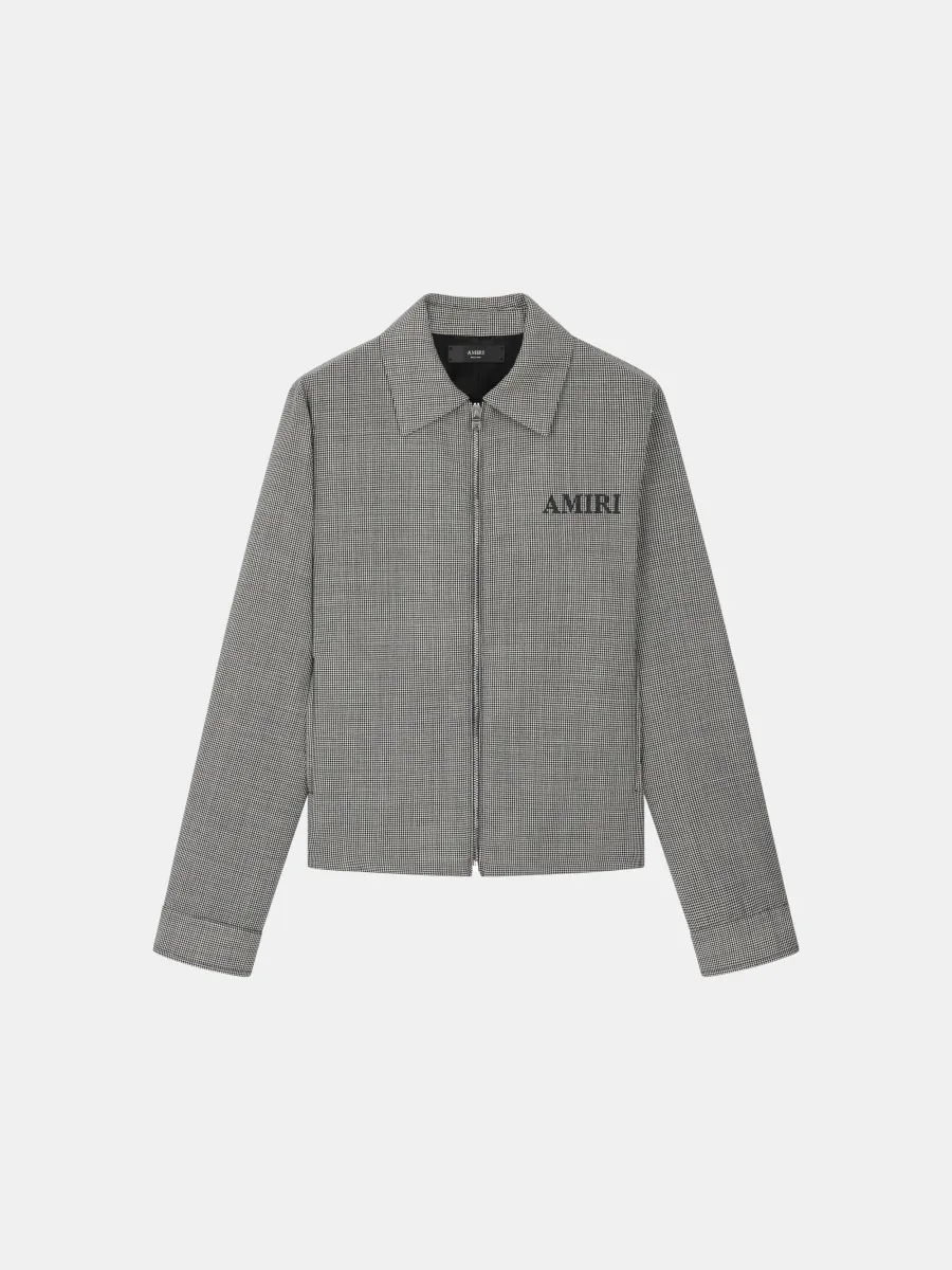 HOUNDSTOOTH BLOUSON - Black