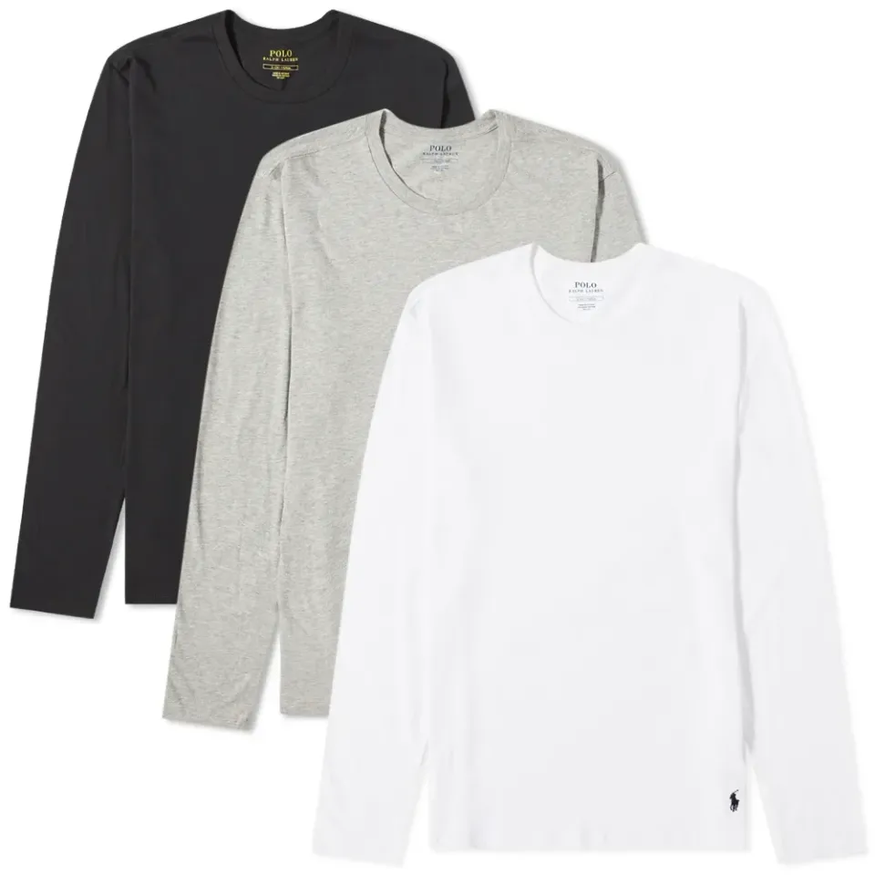 Long Sleeve Crew Base Layer T-Shirt - 3 Pack