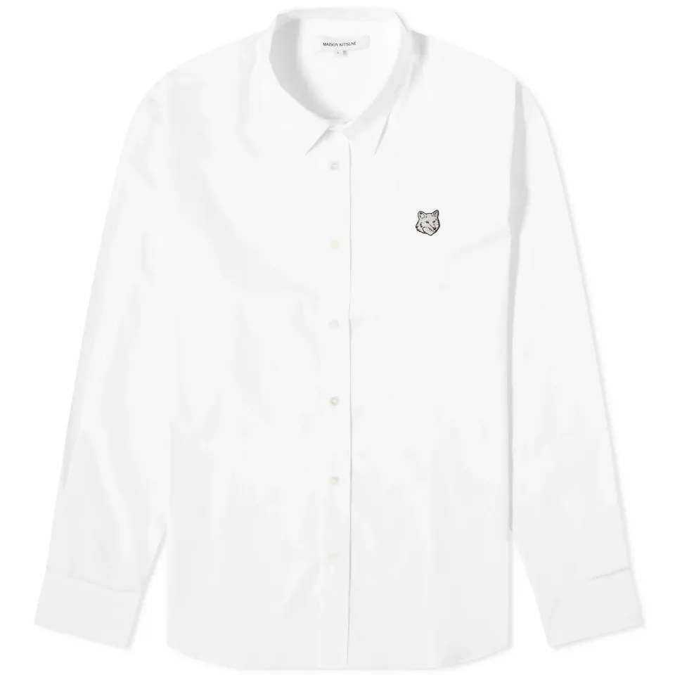 Bold Fox Head Patch Casual Shirt