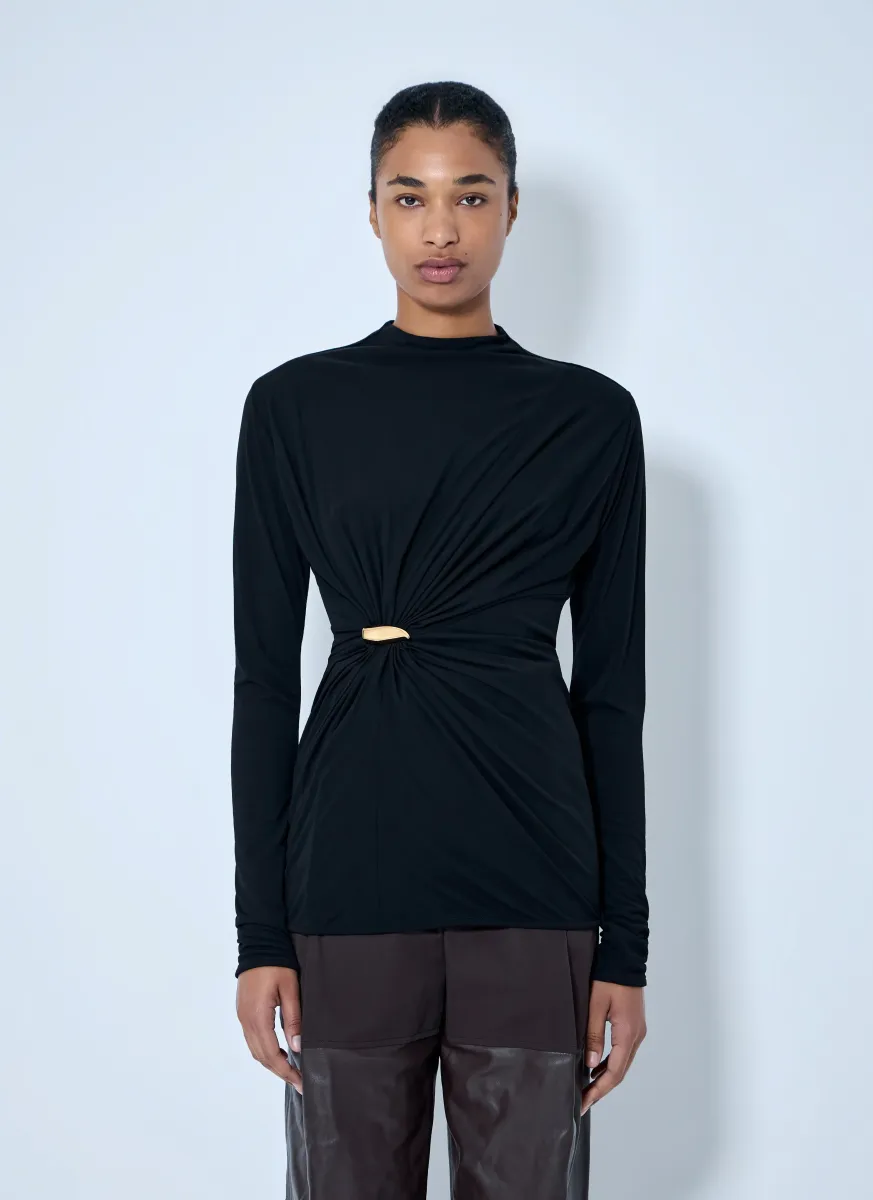 Twist Detail Long Sleeve Top