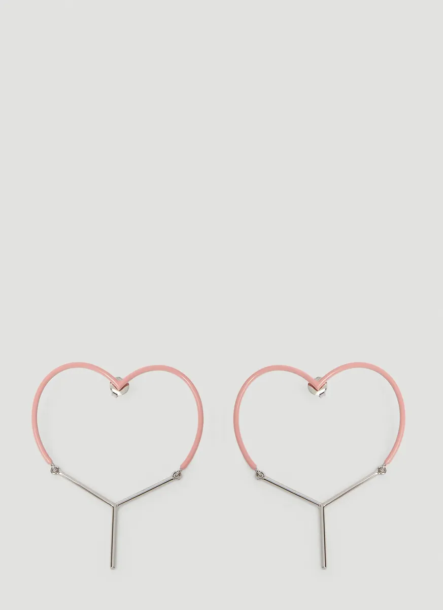 Y Heart Earrings