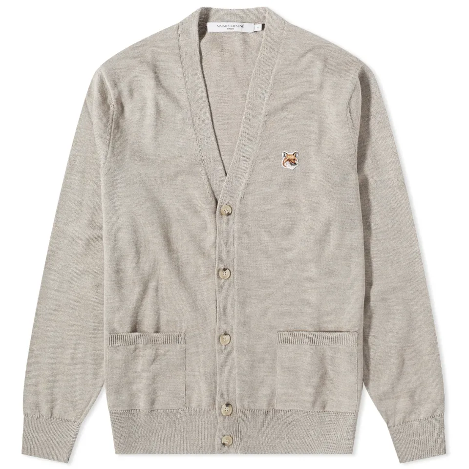 Maison Kitsuné Fox Head Patch Classic Cardigan