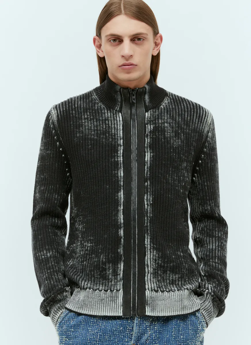 K-Arini Zip-Up Knit Sweater