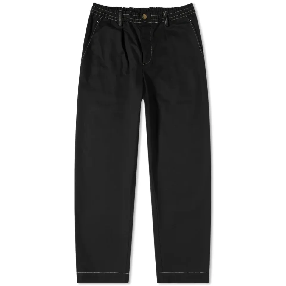 Cotton Twill Cropped Trouser