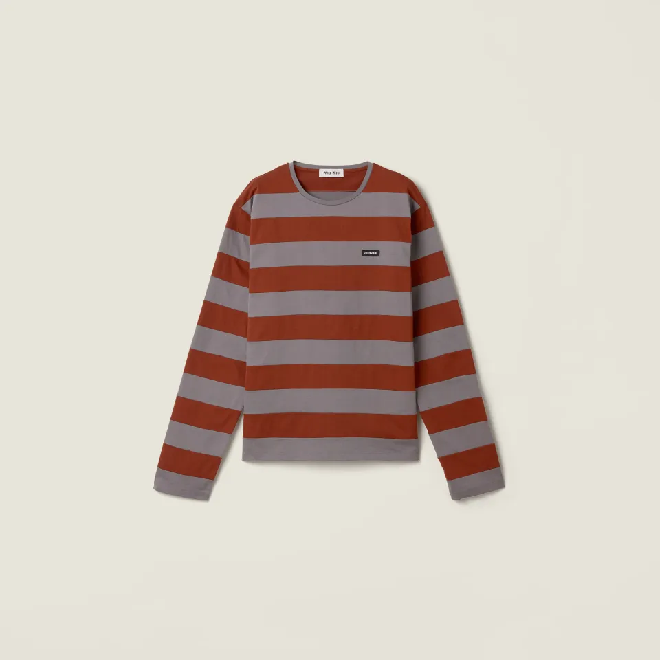 Striped jersey T-shirt