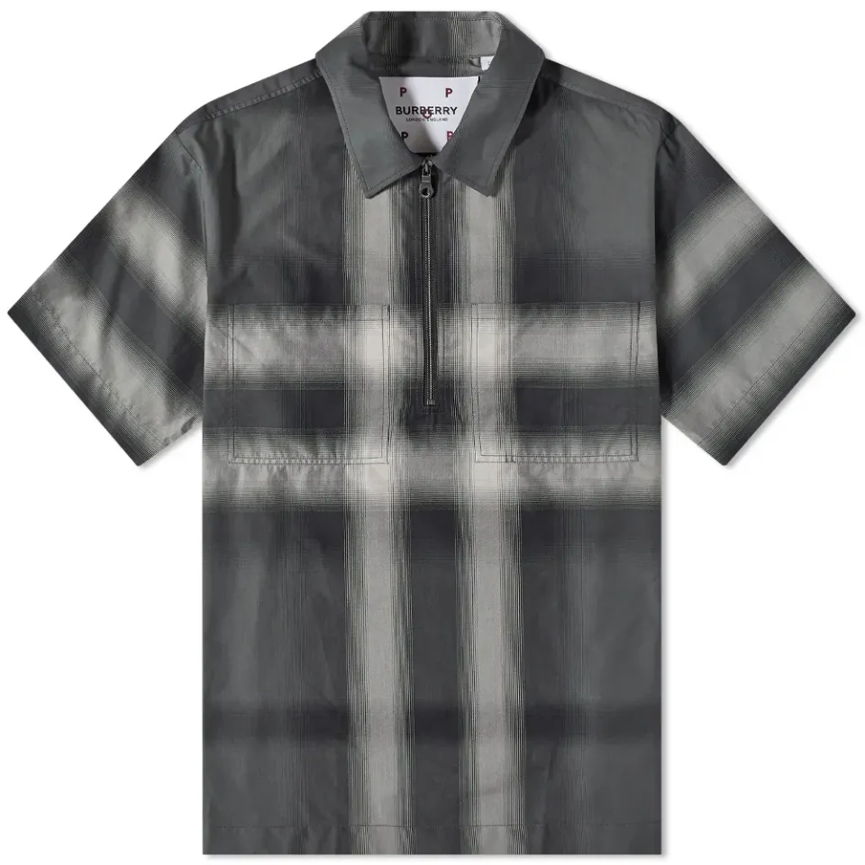 x POP Trading Company Short Sleeve Thornton Zip Shi
