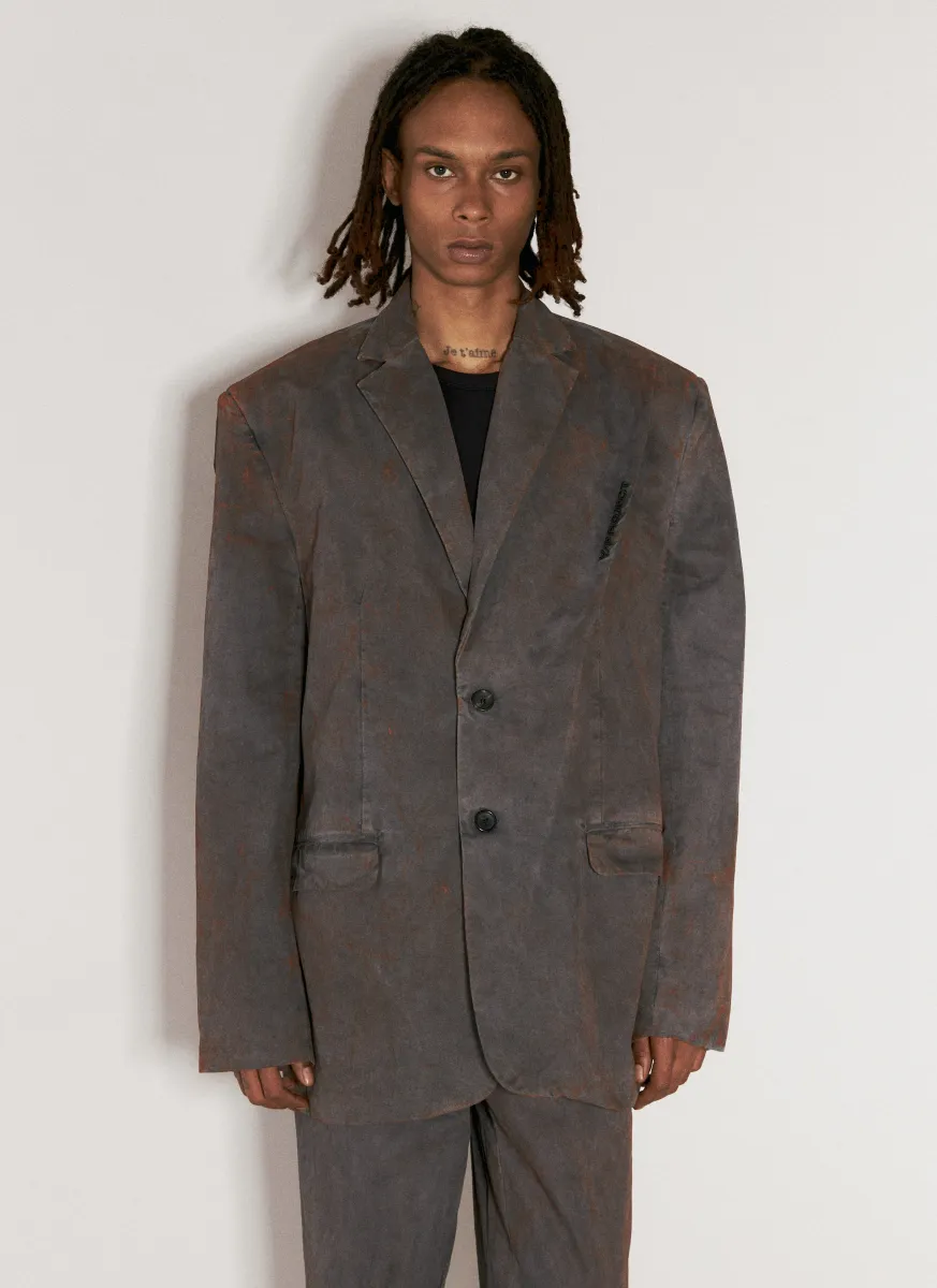 Pinched Logo Rusted Blazer