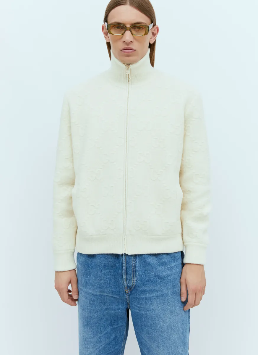 GG Felted Wool Knit Jacket