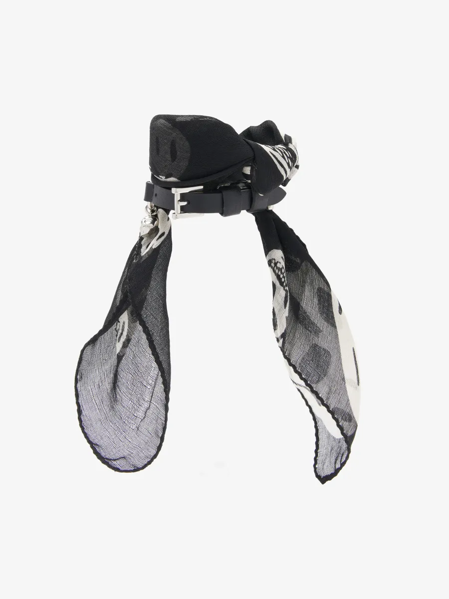 Skull Scarf Double Wrap Bracelet