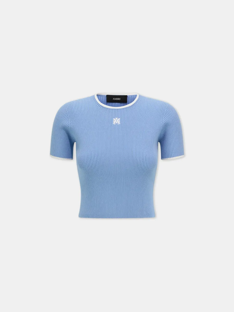 WOMEN - WOMEN'S MA RIB KNIT BABY TEE - Skyline Blue