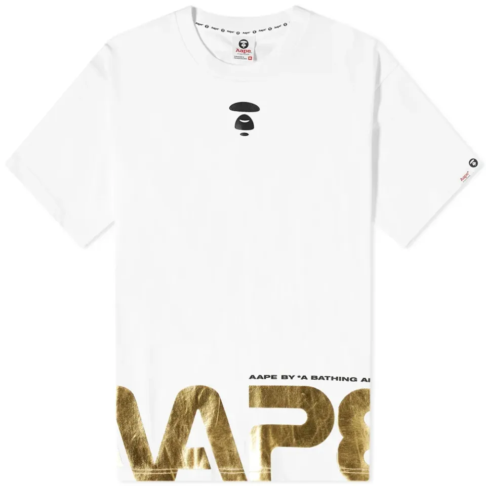 AAPE Gold Foil Nasa Tee